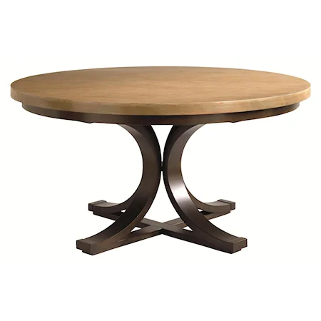 Complete Round (to Oval) Dining Table with Pedastal Base